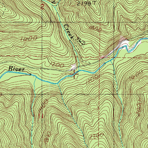 Topographic Map of Brandeberry Creek, WA