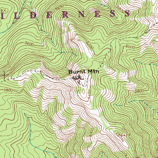 Topographic Map of Burnt Mountain, WA