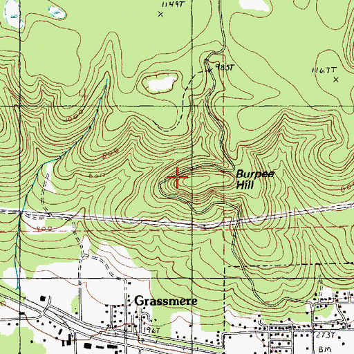 Topographic Map of Burpee Hill, WA