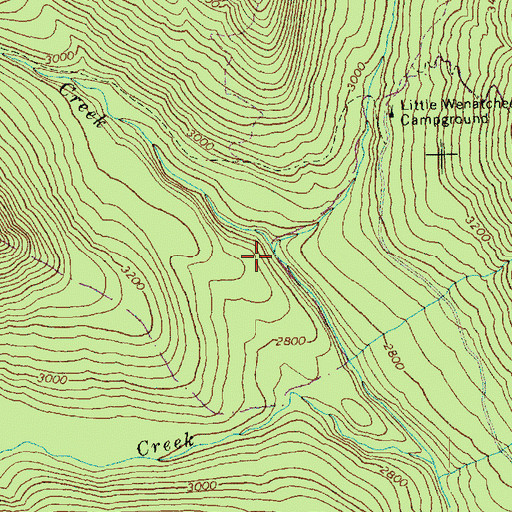 Topographic Map of Cady Creek, WA