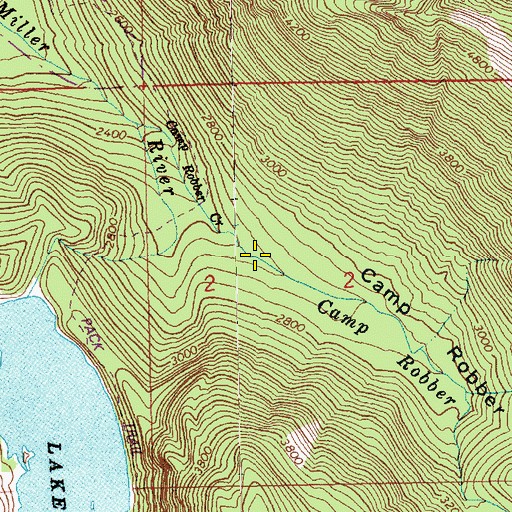 Topographic Map of Camp Robber Valley, WA