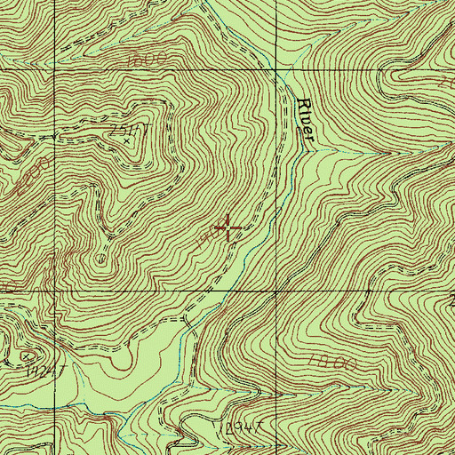 Topographic Map of Canyon River Shelter (historical), WA