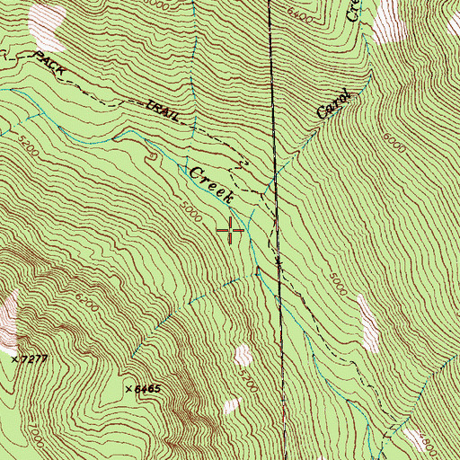 Topographic Map of Carol Creek, WA
