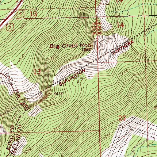 Topographic Map of Cascade Tunnel, WA