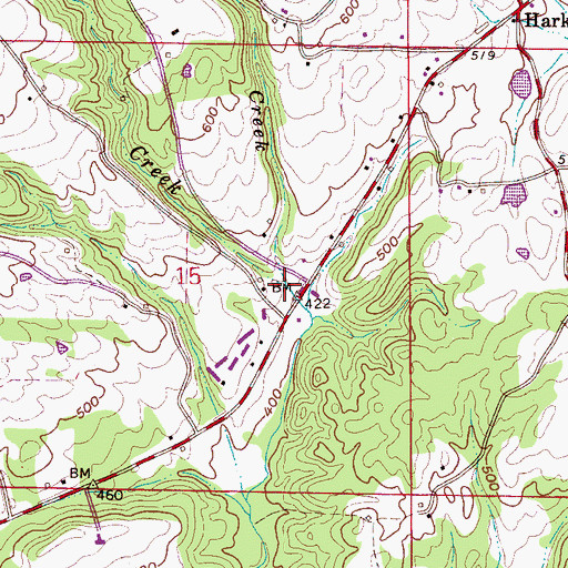 Topographic Map of Cox Creek, AL