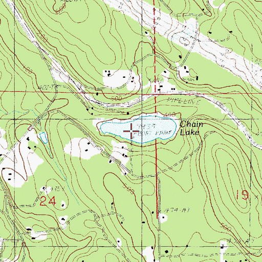 Topographic Map of Chain Lake, WA