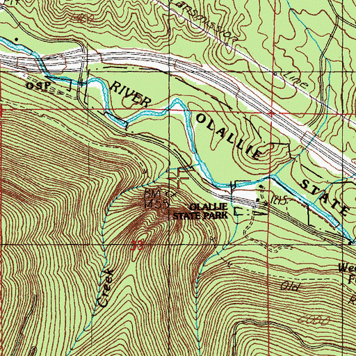 Topographic Map of Change Creek, WA