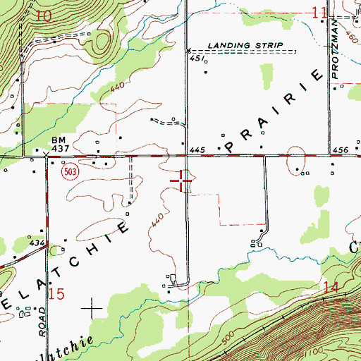 Topographic Map of Chelatchie Prairie, WA