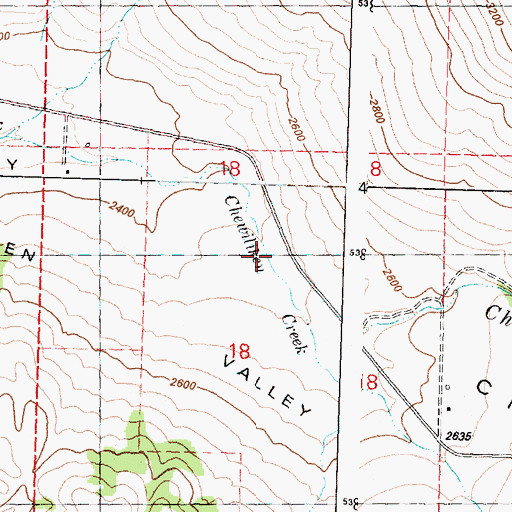 Topographic Map of Chewiliken Valley, WA