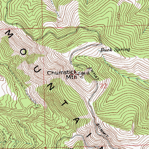 Topographic Map of Chumstick Mountain, WA