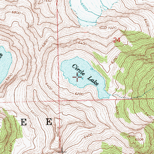 Topographic Map of Circle Lake, WA