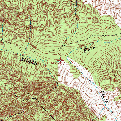 Topographic Map of Cleve Creek, WA