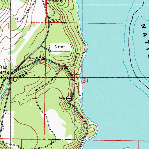 Topographic Map of Cobbs Creek, WA