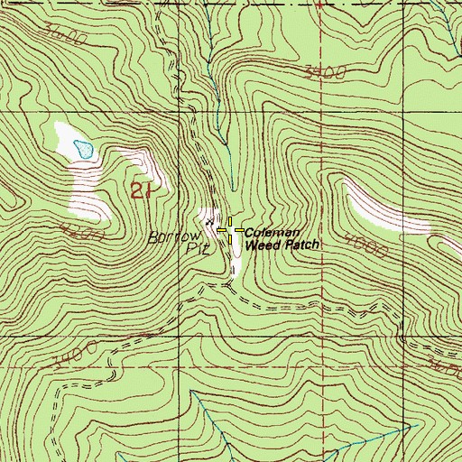 Topographic Map of Coleman Weed Patch, WA