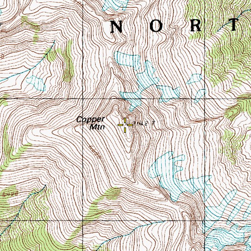 Topographic Map of Copper Mountain, WA