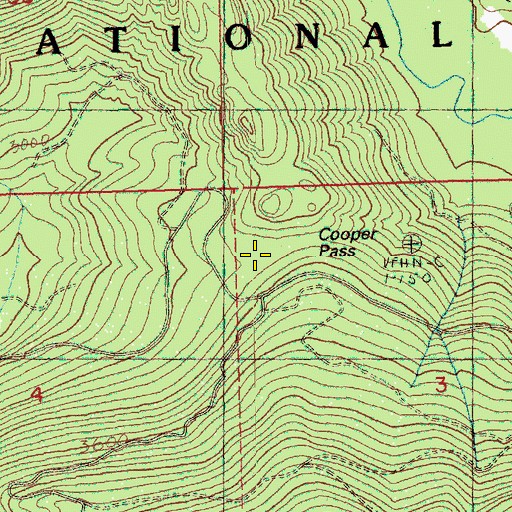 Topographic Map of Copper Pass, WA