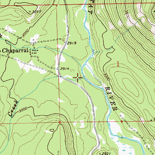 Topographic Map of Corral Creek, WA