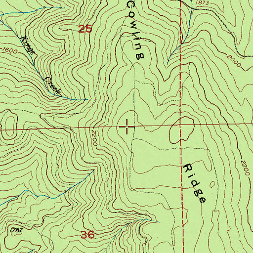Topographic Map of Cowling Ridge, WA