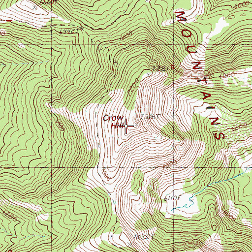 Topographic Map of Crow Hill, WA