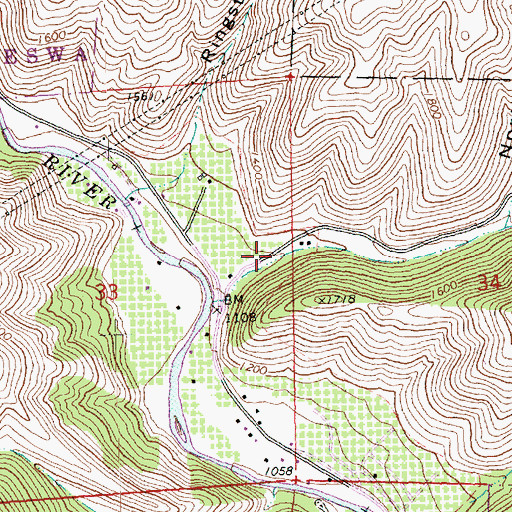 Topographic Map of Crum Canyon, WA