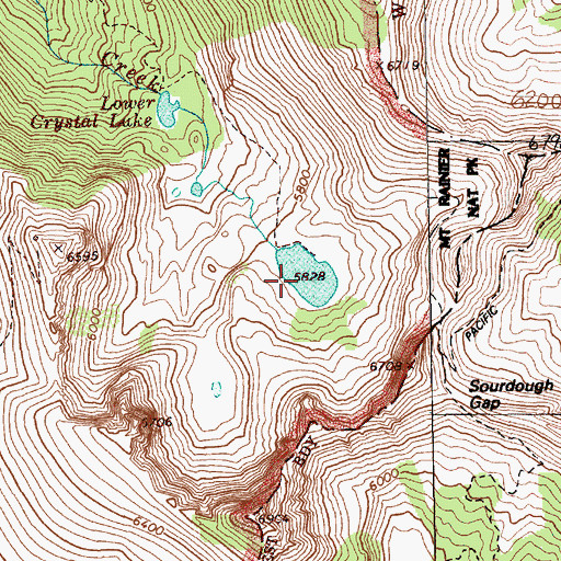 Topographic Map of Crystal Lake, WA