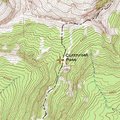 Topographic Map of Cutthroat Pass, WA