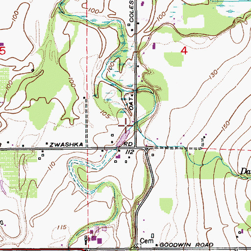 Topographic Map of Dale Creek, WA