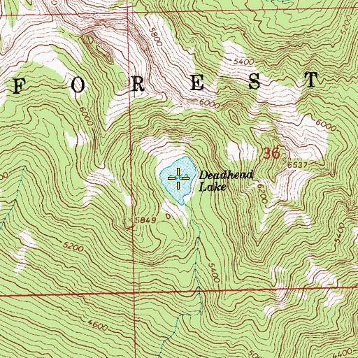 Topographic Map of Deadhead Lake, WA