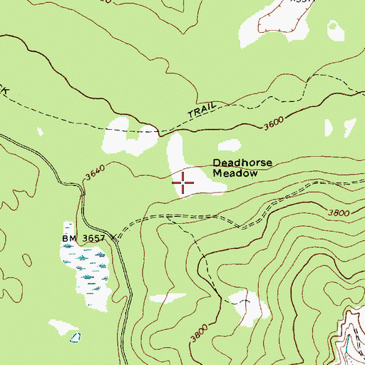Topographic Map of Deadhorse Meadow, WA
