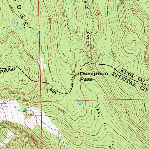 Topographic Map of Deception Pass, WA