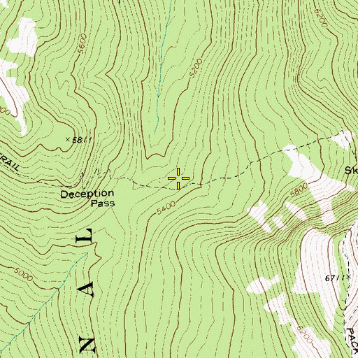 Topographic Map of Deception Pass, WA