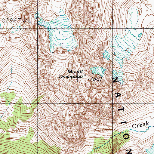 Topographic Map of Mount Deception, WA