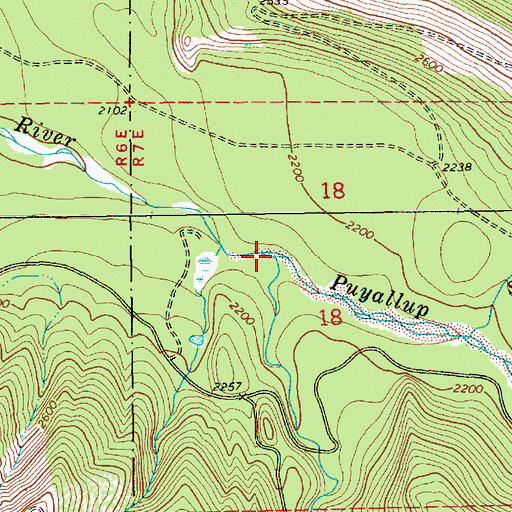 Topographic Map of Deer Creek, WA