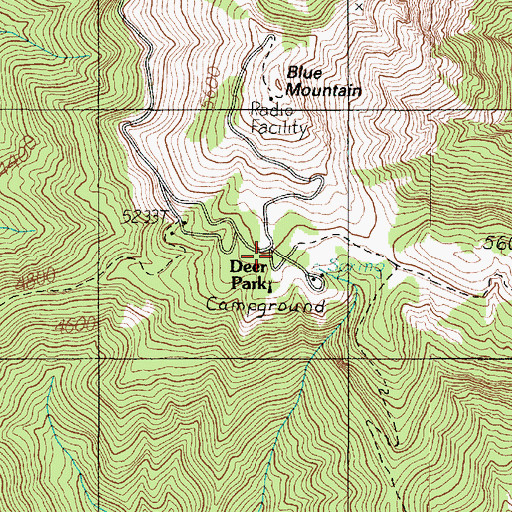Topographic Map of Deer Park, WA