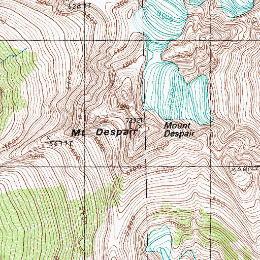 Topographic Map of Mount Despair, WA
