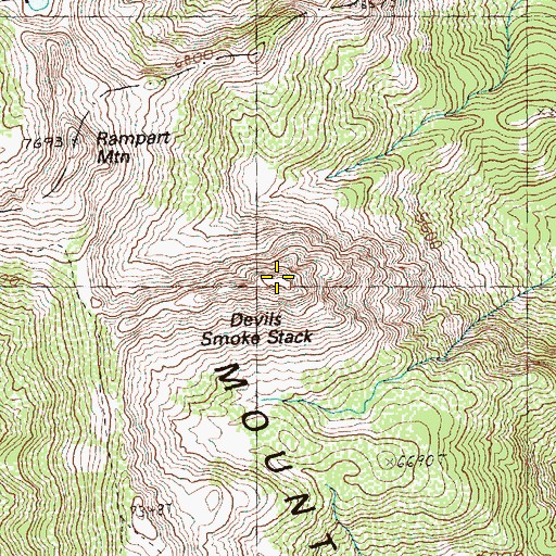 Topographic Map of Devils Smoke Stack, WA