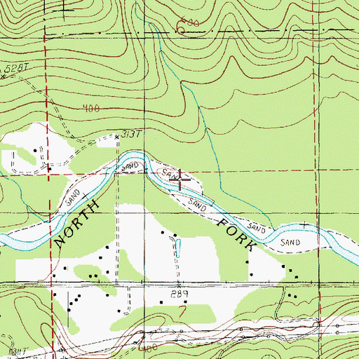 Topographic Map of Dicks Creek, WA