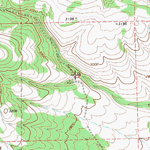 Topographic Map of Dipping Vat Canyon, WA
