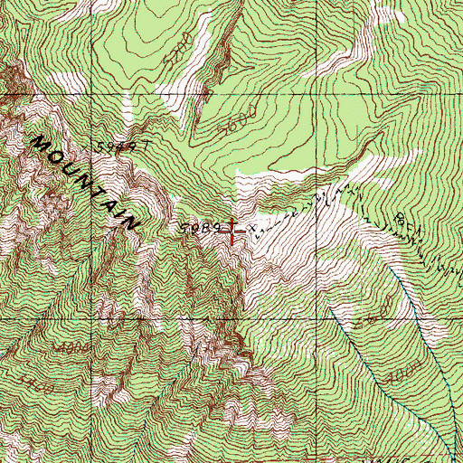 Topographic Map of Dirtyface Lookout, WA