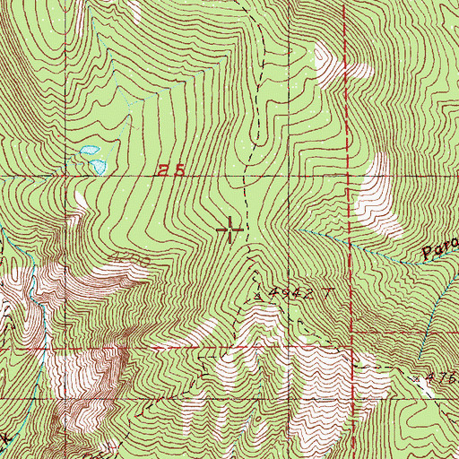 Topographic Map of Domerie Peak Trail, WA
