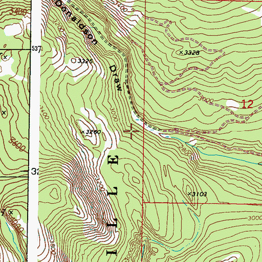 Topographic Map of Donaldson Draw, WA