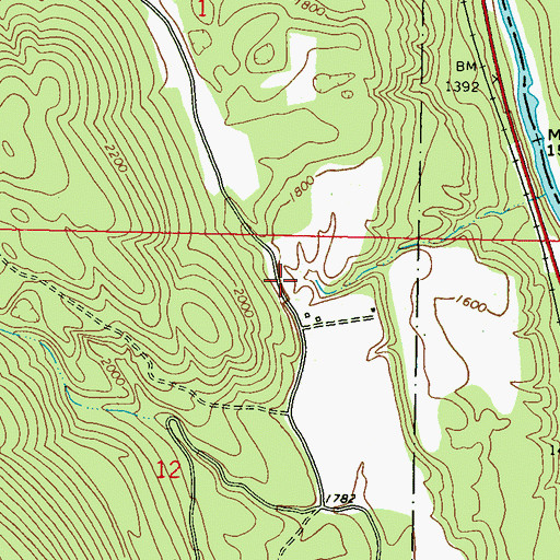 Topographic Map of Doyle Creek, WA