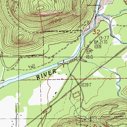 Topographic Map of Dry Creek, WA