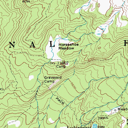 Topographic Map of Dry Lake Camp, WA