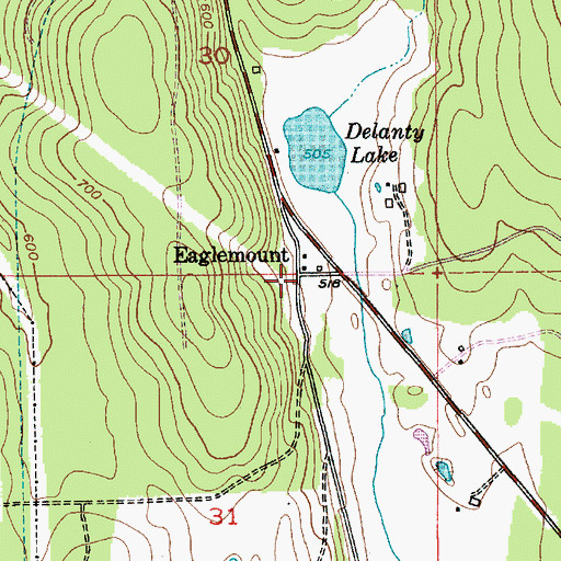Topographic Map of Eaglemount, WA