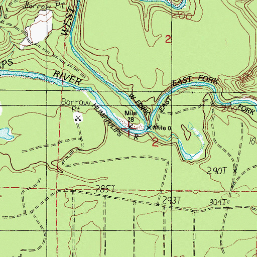 Topographic Map of East Fork Humptulips River, WA