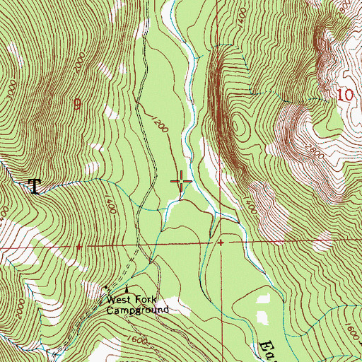 Topographic Map of East Fork Miller River, WA