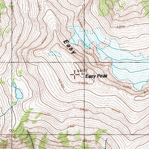 Topographic Map of Easy Peak, WA