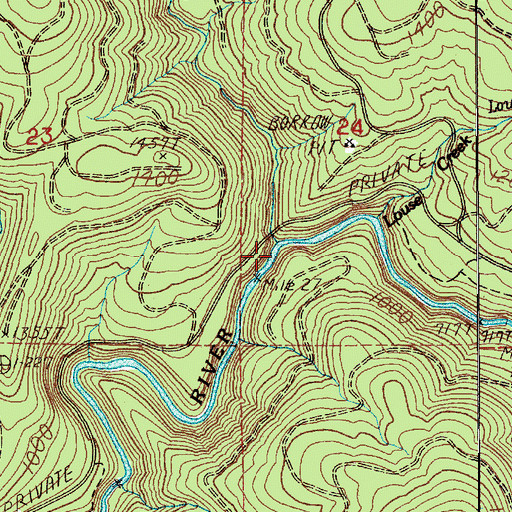 Topographic Map of Elk Creek, WA
