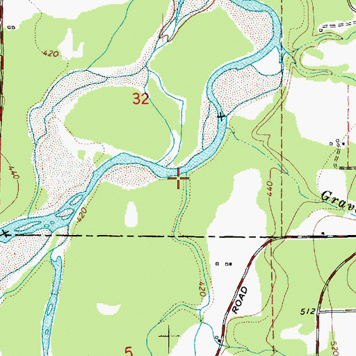 Topographic Map of Everett Creek, WA